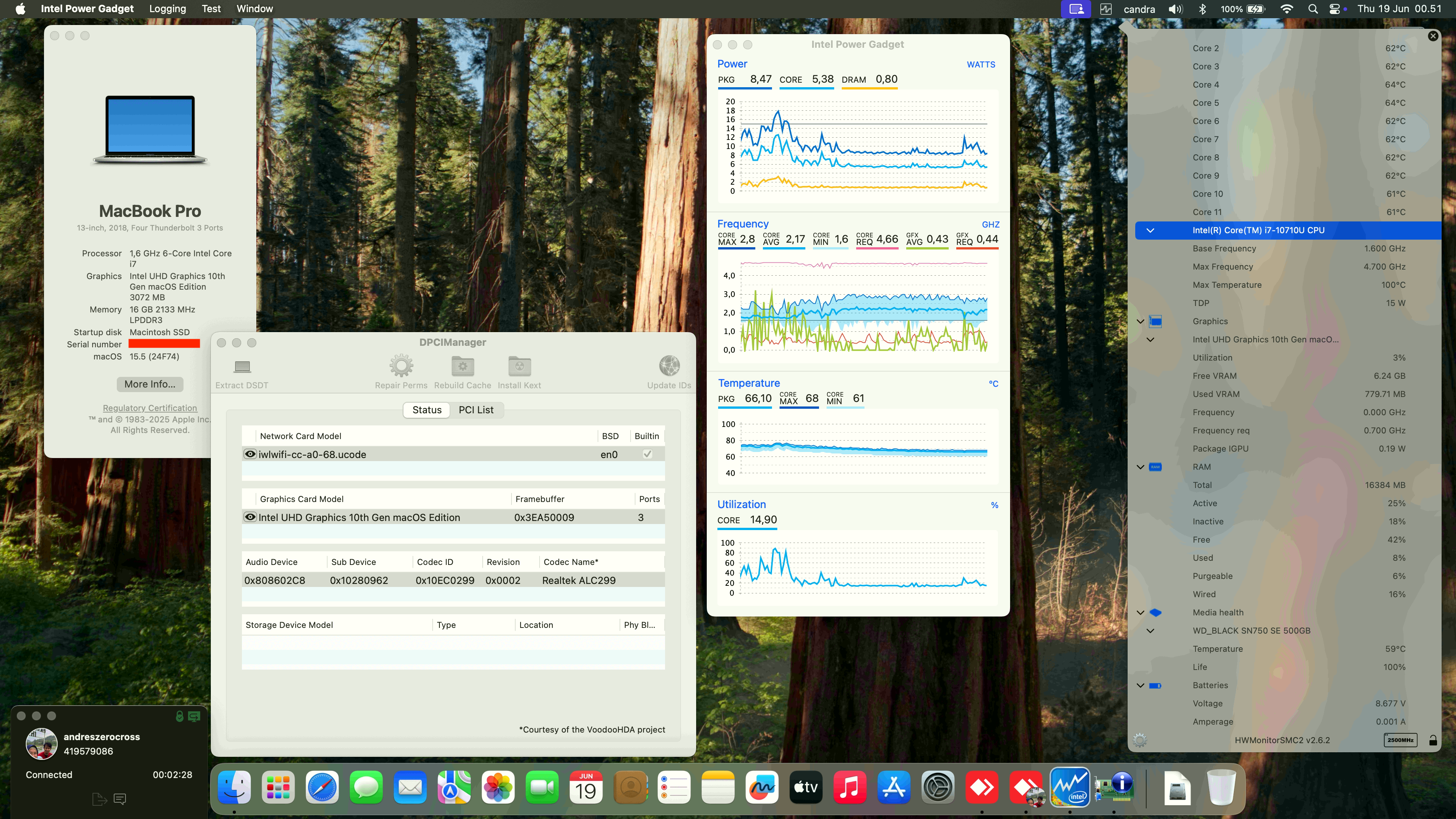 Success Hackintosh macOS Sequoia 15.5 Build 24F74 in Dell XPS 13 7390 4K